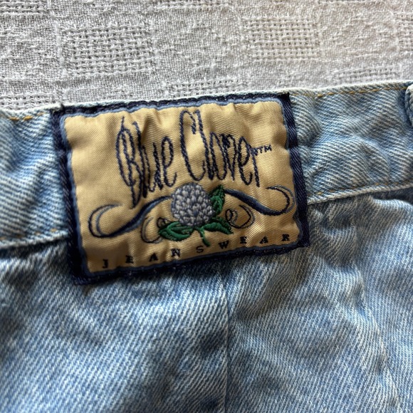 Vintage Blue Clover Denim Skirt Womens 18W Light Wash Button Front Y2K 90s USA - Picture 4 of 12